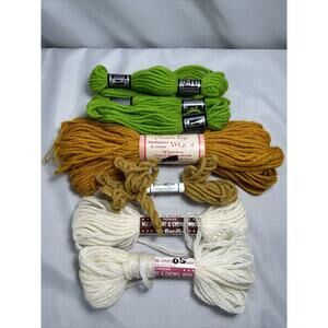 8 Skeins Needlepoint And Crewel Wool Not All Full Craft Fiber Arts